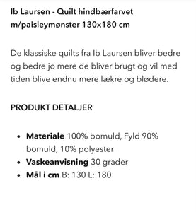 Ib Laursen vattæppe