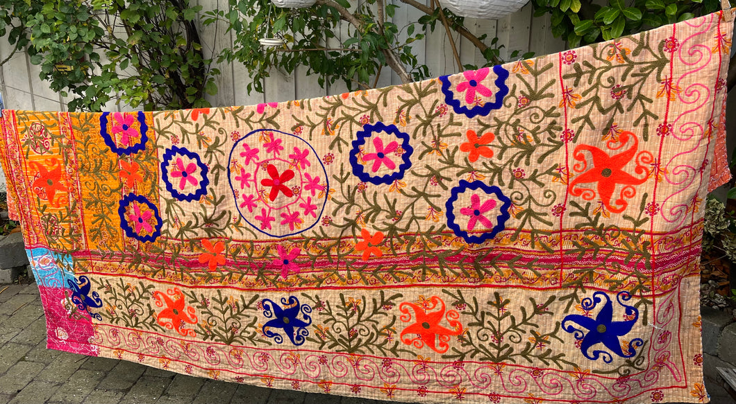 Vintage sari plaid