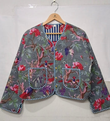 Jakke cotton quilted og vendbar